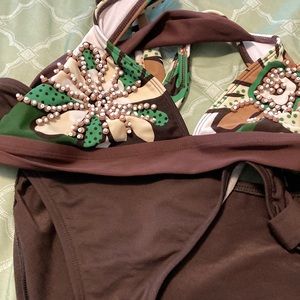 Womens bikini with wrap around size 4 La Blanca. Top and Anne Cole bottom.